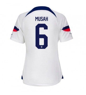 Forenede Stater Yunus Musah #6 Hjemmebanetrøje Dame VM 2022 Kort ærmer